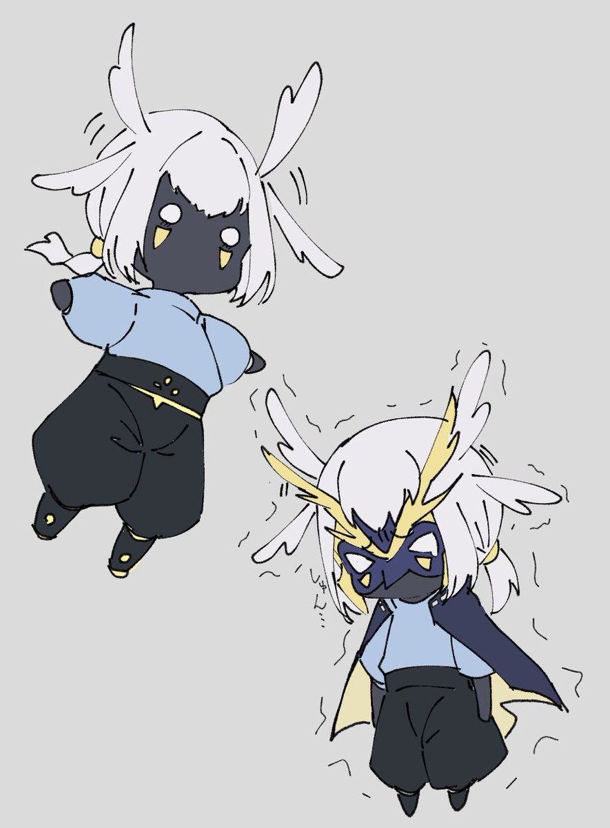 ミミズク双子 ｢空飛びたい｣ | ロゼ@絵描き/Skeb依頼募集中！ さんの