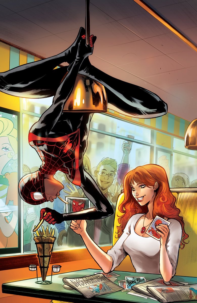 SpiderManArts's tweet photo. Miles &amp; Mary Jane by Mirka Andolfo https://t.co/8QX3Ubue0e