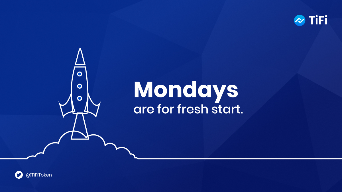 TiFiToken's tweet photo. Mondays are for fresh start☀️ Stay positive👌

#TiFiToken #Crypto #binance #Gateio #LATOKEN #TiFiBank #bitcoin #BSCGems  #NFTs https://t.co/L2oh9kmtHu