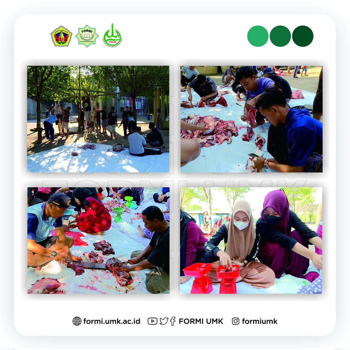 السَّلاَمُ عَلَيْكُمْ وَرَحْمَةُ اللهِ وَبَرَكَاتُ

Terlaksana sudah ibadah Qurban di Kampus UMK. Berikut dokumentasi kegiatan tersebut📸

وَالسَّلاَمُ عَلَيْكُمْ وَرَحْمَةُ اللهِ وَبَرَكَاتُهُ
#formiumk2022 #universitasmuriakudus #Qurban #IdulAdha2022 #EidMubarak