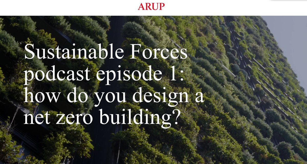 jazzkat's tweet image. Great to see Kerryn Coker of @ArupAustralasia leading the way towards much lower urban emissions with their new practical series #SustainableForces. Episode 1 focusses on building design &amp;amp; Ep3 on making the energy transition equitable.

arup.com/perspectives/s…

#Climate