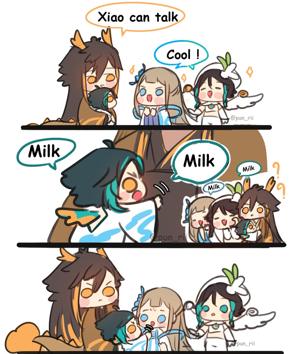 🥛🥛😅😅 milk #guili #guizhongli 
#xiao #zhongli #venti #guizhong 