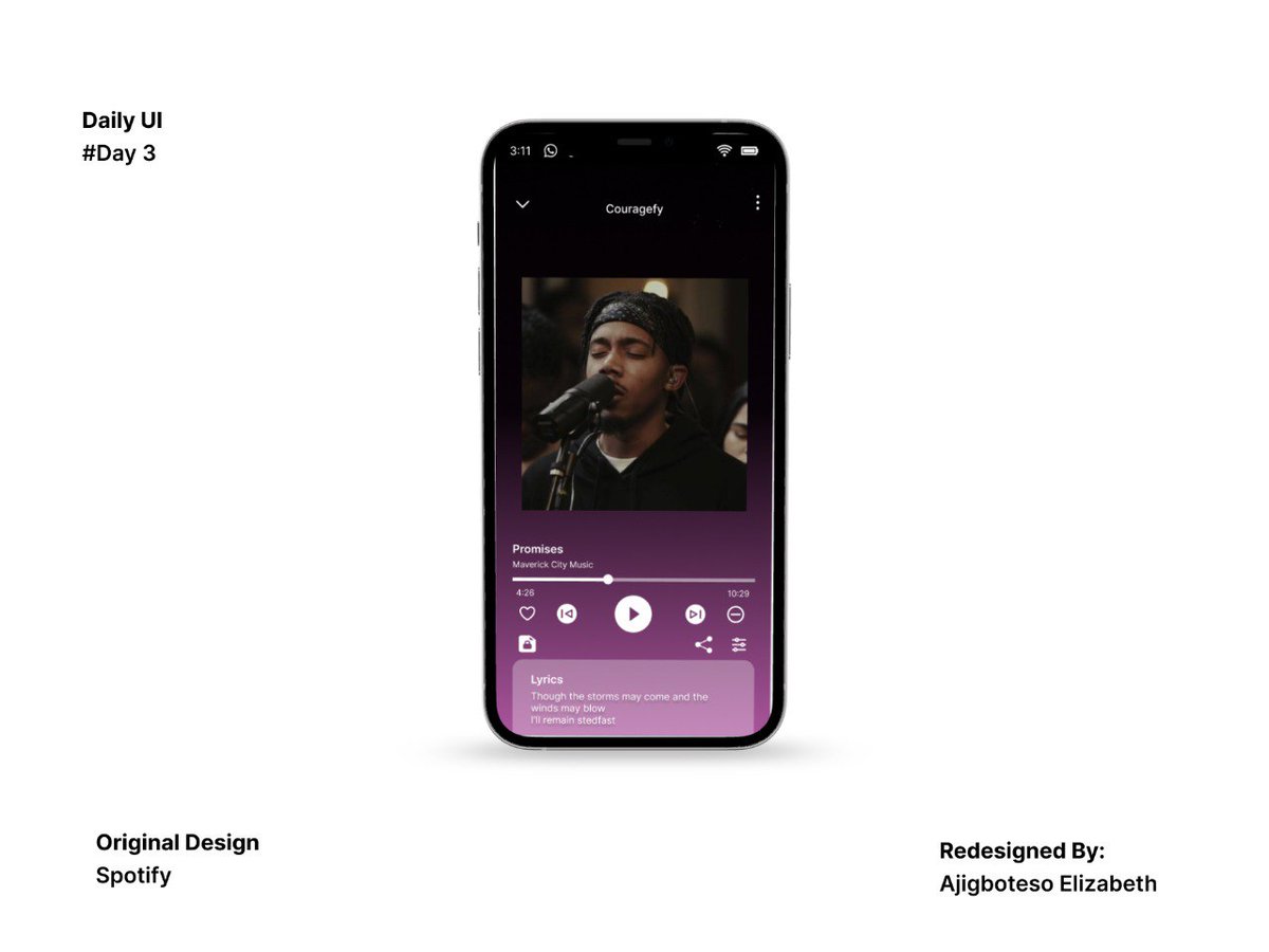 QLizee's tweet image. Spotify Music
#DailyUIChallenge
#uiuxdesigner #uiux #uidesignpatterns #uidesign #couragejr #uxdesign #uxinspiration #userinterfacedesign #webdesign #webdesigner #DrAyindeUi #webdesigninspiration #webdesigns #designinspiration #graphicsdesigner #figma #uiux