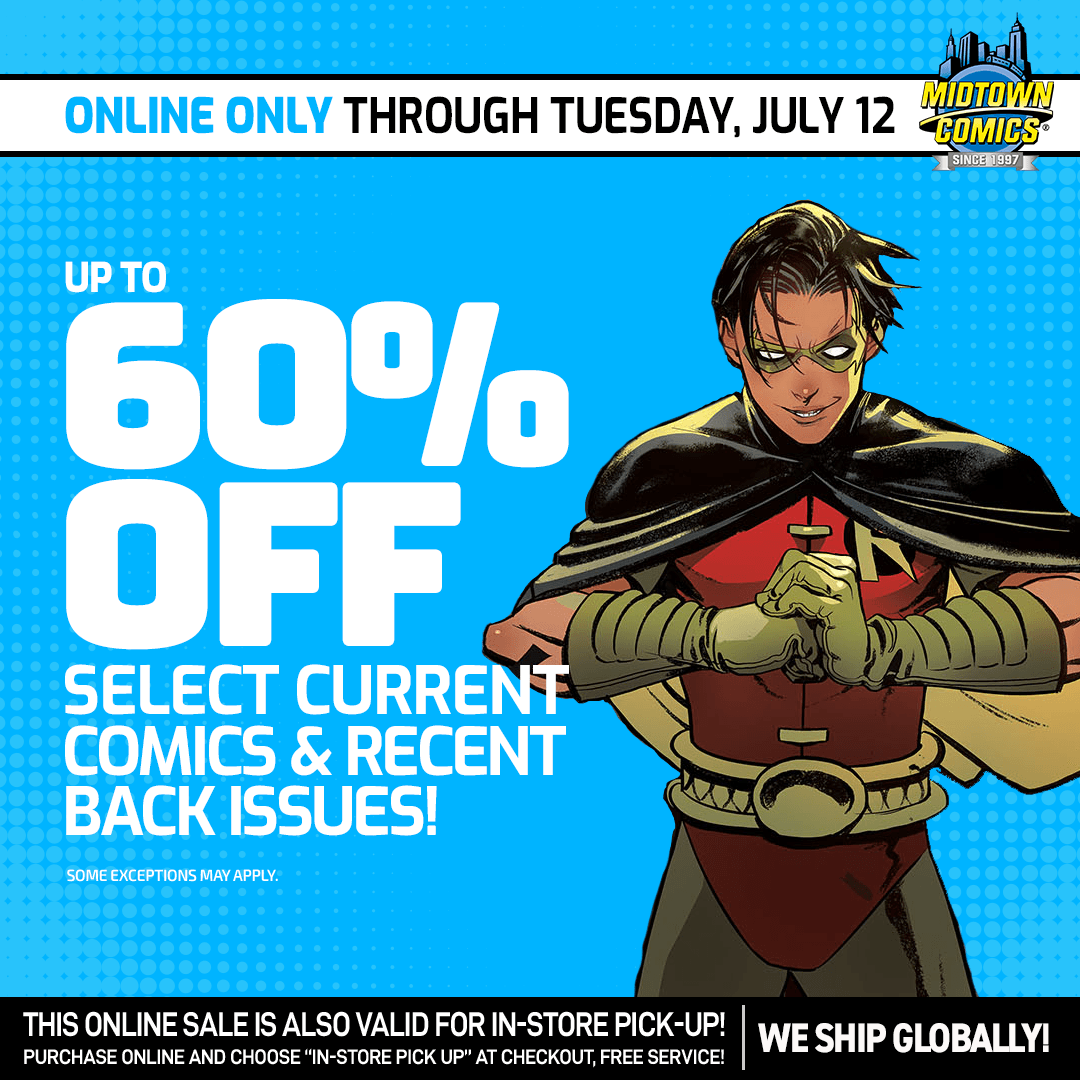 MidtownComics's tweet photo. 🏷️#ComicBookSale at #MidtownComics online!

This week, through 📆TUES July 12 shop online and save up to 60% off #CurrentComics and recent #BackIssueComics !

📚Stock up on ⚡#Thor ☄️#MsMarvel 🦇#Batman 💪#JusticeLeague 🔦#Flash &amp; more!

👉Start shopping: https://t.co/sEgm9cy1H1 https://t.co/0Tfb0UZWRZ