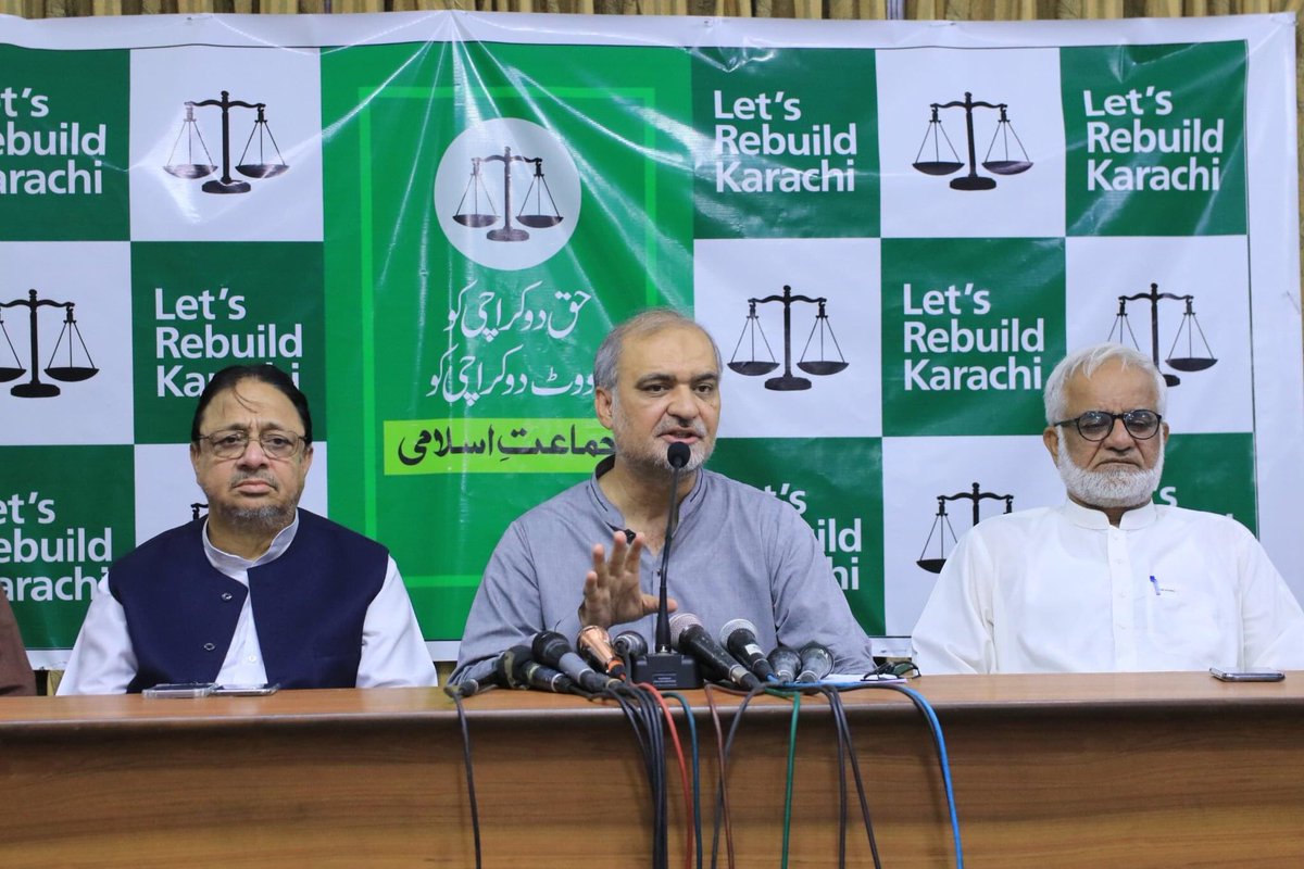KarachiJamaat's tweet photo. #HafizNaeem had already asked to impose #RainEmergency 24hrs before. #KarachiRains https://t.co/jQujybjroR