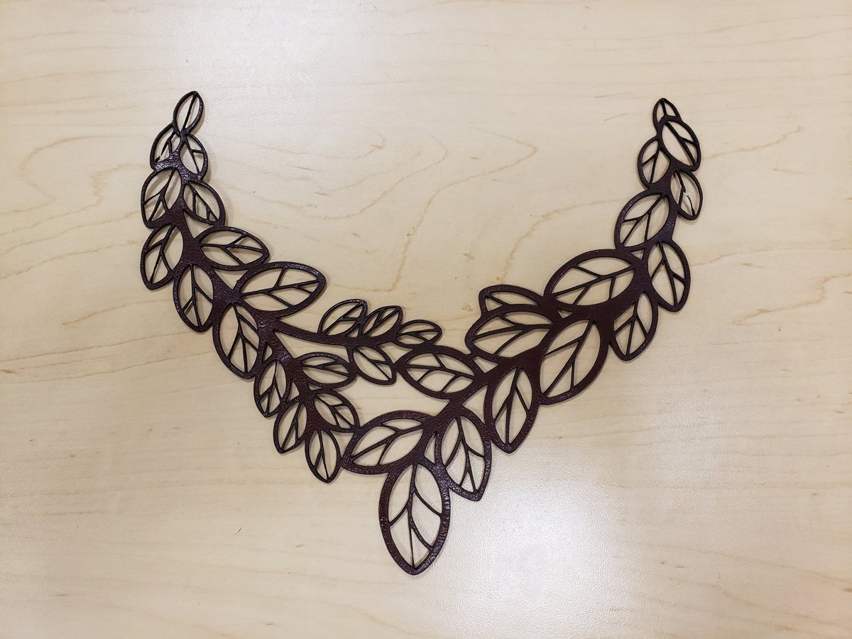 AtelierHeidi's tweet photo. A successful prototype I made today at @bellinghammakes! This is laser cut lambskin~ #makestuffbham https://t.co/W22jEnYHeG