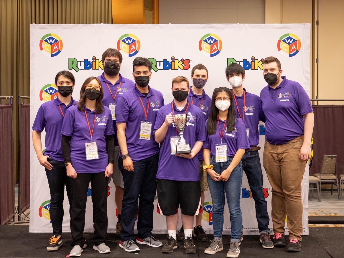 NAChamps2022's tweet photo. Staff Team + Org Team 💪🏼

Did you know that @thewcaofficial competitions are 100% volunteer-run? Even championships like #CubeNAChamps2022.

A HUGE thank you to every volunteer who made this competition a success. 👏🏼🤩 https://t.co/ExOveffU6A