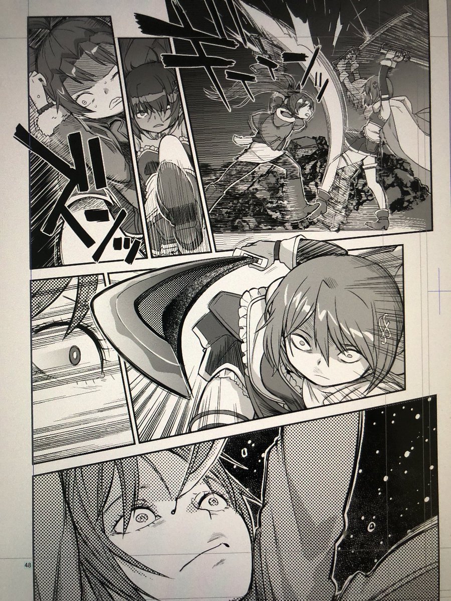 それでもここはかなり頑張ってる。3枚目の見つめ合う二人とか、いい感じに描けた時は嬉しかった。 