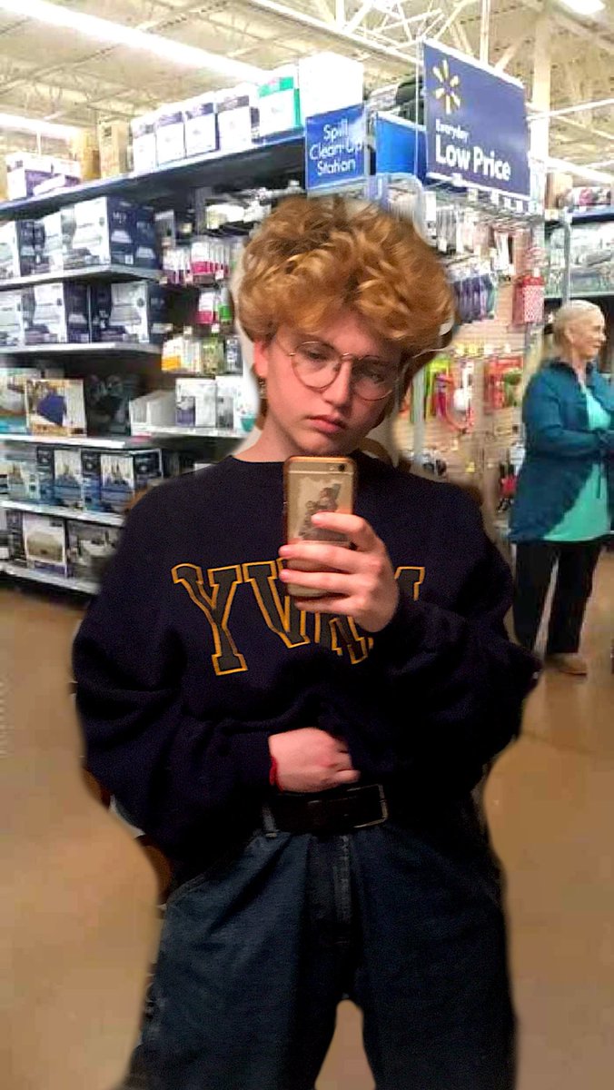beaniegaybie's tweet photo. I have to come clean about something. Throughout all of high school I wore fake glasses.. I meticulously lied to every person that even suggested they were fake. 
Now I’m an adult and can’t see shit but can’t afford glasses. This is my karma and I accept it. https://t.co/s1Na6KliXL