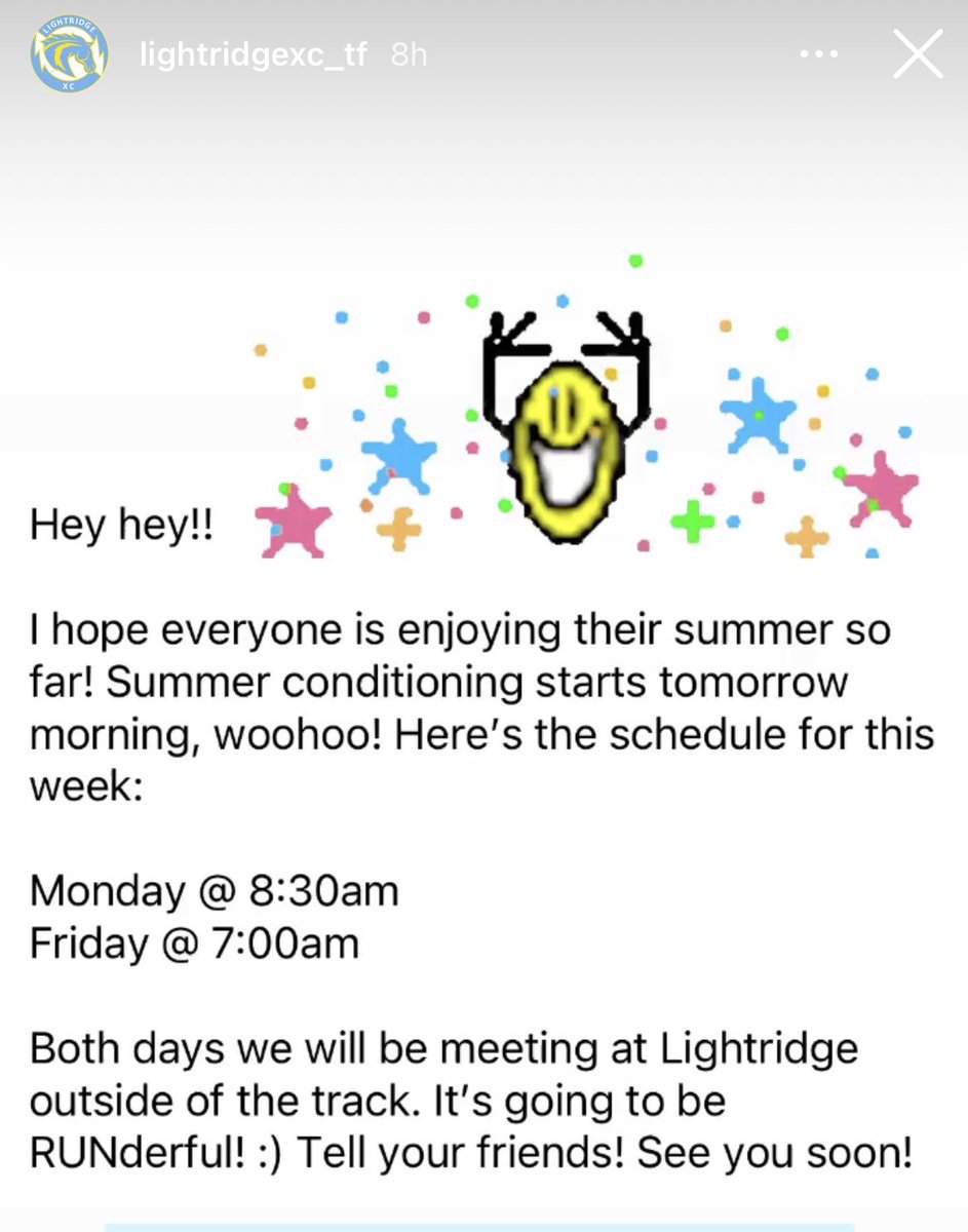 Don’t forget conditioning tomorrow for those who have completed registration