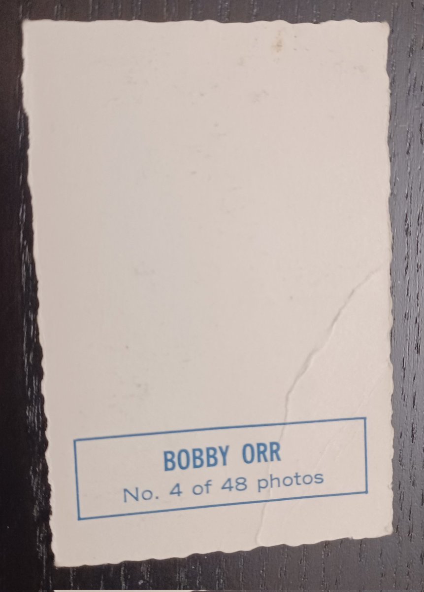 LemieuxDan's tweet photo. @thecultofben First time posting with you, let me know if I'm missing something.

Bobby Orr 70-71 OPC Deckle (crease)
$25 shipped to Canads pwe (+$2 US) https://t.co/SBX8gIOAkG