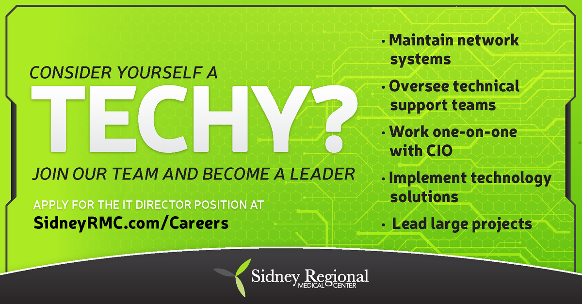 SRMC is looking for an IT Director...please help us share this opportunity!