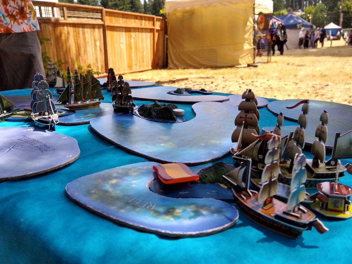 piratescsg's tweet photo. Game played at Northwest Pirate Festival 2022 in Lacey WA.  #PiratesCSG #pirategame #Pirates #NWPirateFestival #ships #styrene https://t.co/qWC0NnQpZD