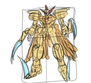 イージスガンダムをベースにザクレロをモチーフにしたガンプラとかあったら面白いかも コンセプト的には共通点多いので 絵はラフイメージ 腕と脚は同じパーツを使用して両足も腕に変形できるとか入れ込みたい 