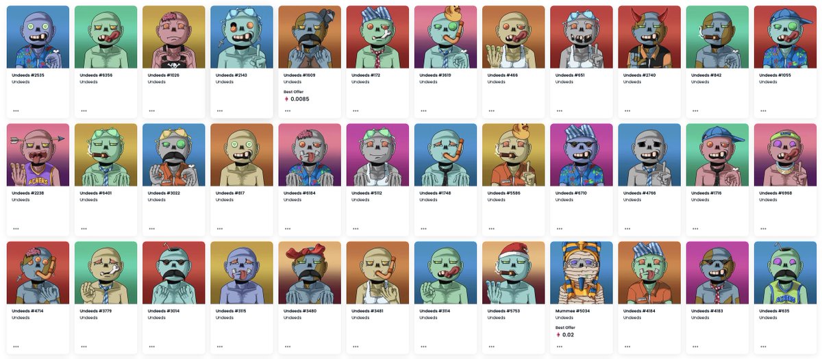 Meet my Undeeds Collection, pick a favorite if you can. Waiting on some "BIG" news tomorrow....👀..! @undeedsnft @KwentongI <a href="/moy_nft/">Moy</a>