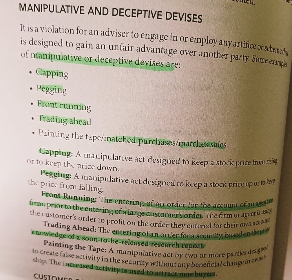 CryptoDobo's tweet photo. I'm working on becoming an accredited investor by challenging the series 65 exam. I came across this chapter about Manipulative and Deceptive Methods bad actors commonly utilizes and I thought about the cryptospace #CryptoNeedRegulations #stopBadActors in the #cryptocurrecy space https://t.co/PQNBW1h5ES