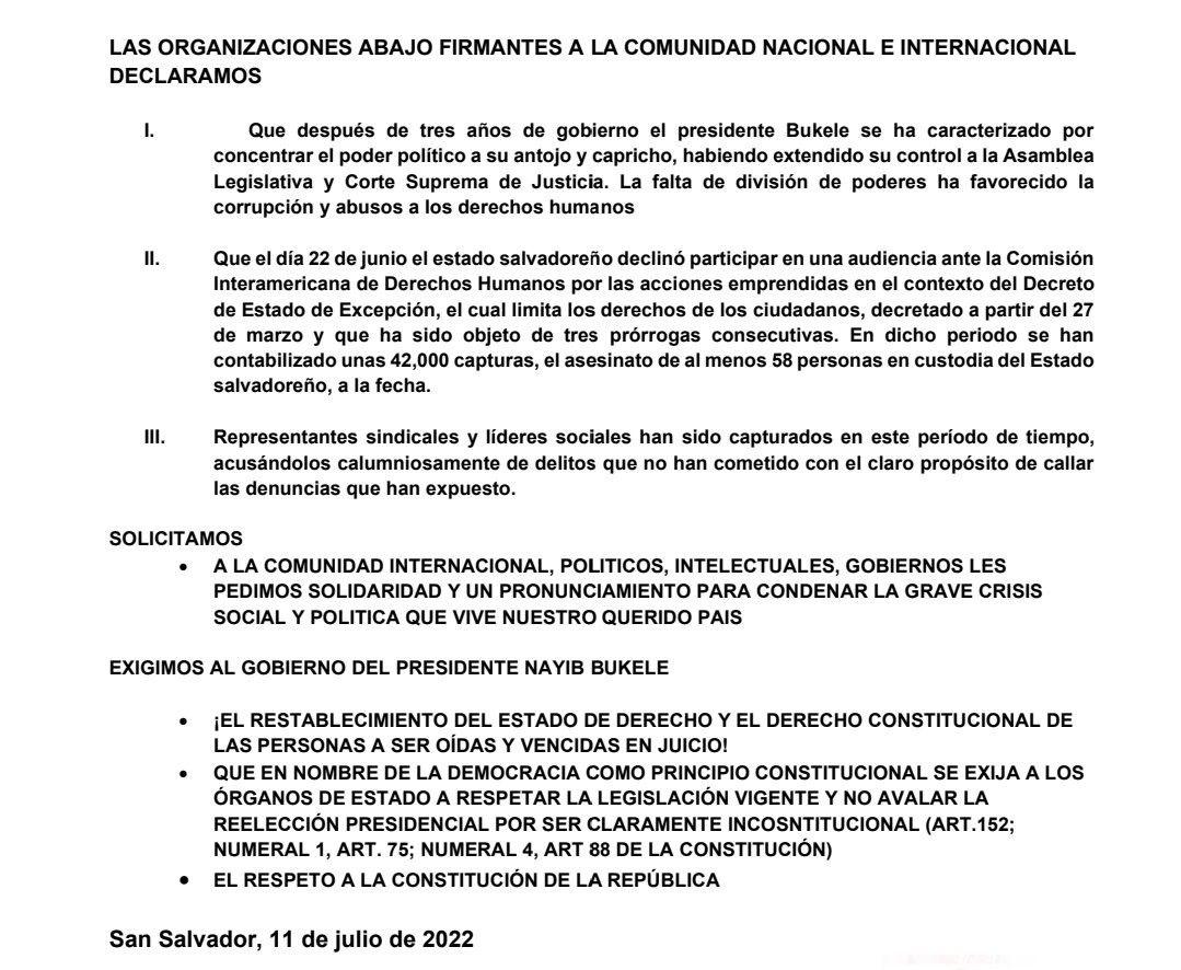 LazurdaXotchitl's tweet photo. 🚨CONVOCATORIA 
URGENTE 🚨

LAS ORGANIZACIONES 
@EsaAlianza
@DiasporResistSV
@HerbertAnaya26
@_AdaMembreno
@rremusade 
se suma de último minuto
El Comité de Solidaridad de México con El Salvador 
 @SolidaridadSVMX

DECIMOS: https://t.co/hpFIaL3foo