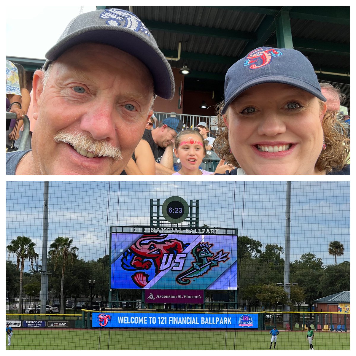 JVanTroost's tweet photo. Catching a @JaxShrimp game with my favorite sports companion  @RVanTroost ⚾️🍤❤️ #shrimplythebest #shrimpinainteasy #CrustaceanNation https://t.co/rG27cdrWEk