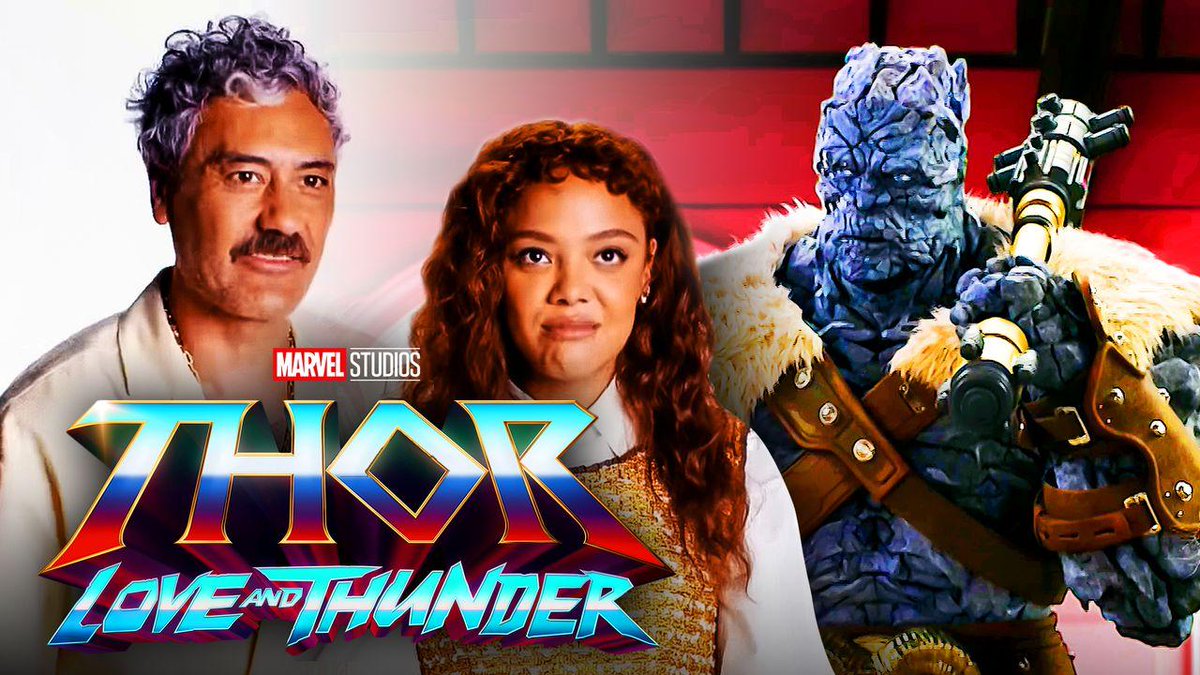 MCU_Direct's tweet photo. Taika Waititi and Tessa Thompson joked about #ThorLoveAndThunder's VFX &amp; editing in a recent #VanityFair scene breakdown:

Taika Waititi: "Does that look real?"
Tessa Thompson: "In that particular shot? No, actually [laughs]."

Full video: https://t.co/mXCVAaDxlW https://t.co/67ZmKwQBwm
