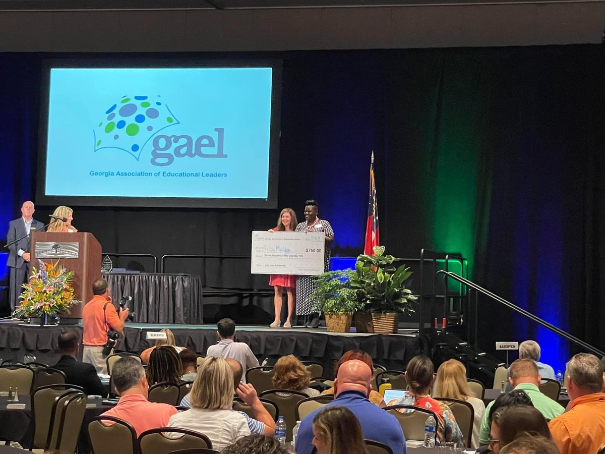 DrWillaford's tweet photo. CONGRATULATIONS to Ms. Felicia Madison (Special Education Director) @DoolyCountySchools on earning the John Yates Scholarship at Summer GAEL! #ThisisDooly #HeadedtotheTop https://t.co/brLBd3TTzW