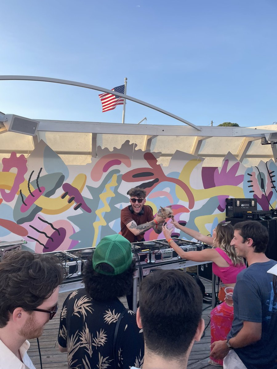 someone gave me their dog to hold during my set