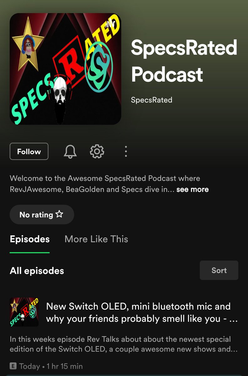 SpecsRated's tweet photo. @Revjawesome  did a thing today!!! SpecsRated Podcast is now on Spotify! ❤️🎉 https://t.co/46xLufhaXb