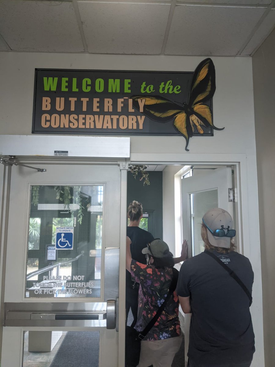 Jessicalinton86's tweet photo. The first brood of mottled duskywing are done flying @PineryProvPark. Our #teambutterfly field crew took the opportunity to visit @Conservatory_ and see the new babies they will soon be releasing!  And the awesome tropical exhibits of course. https://t.co/CN8Nlewdf8