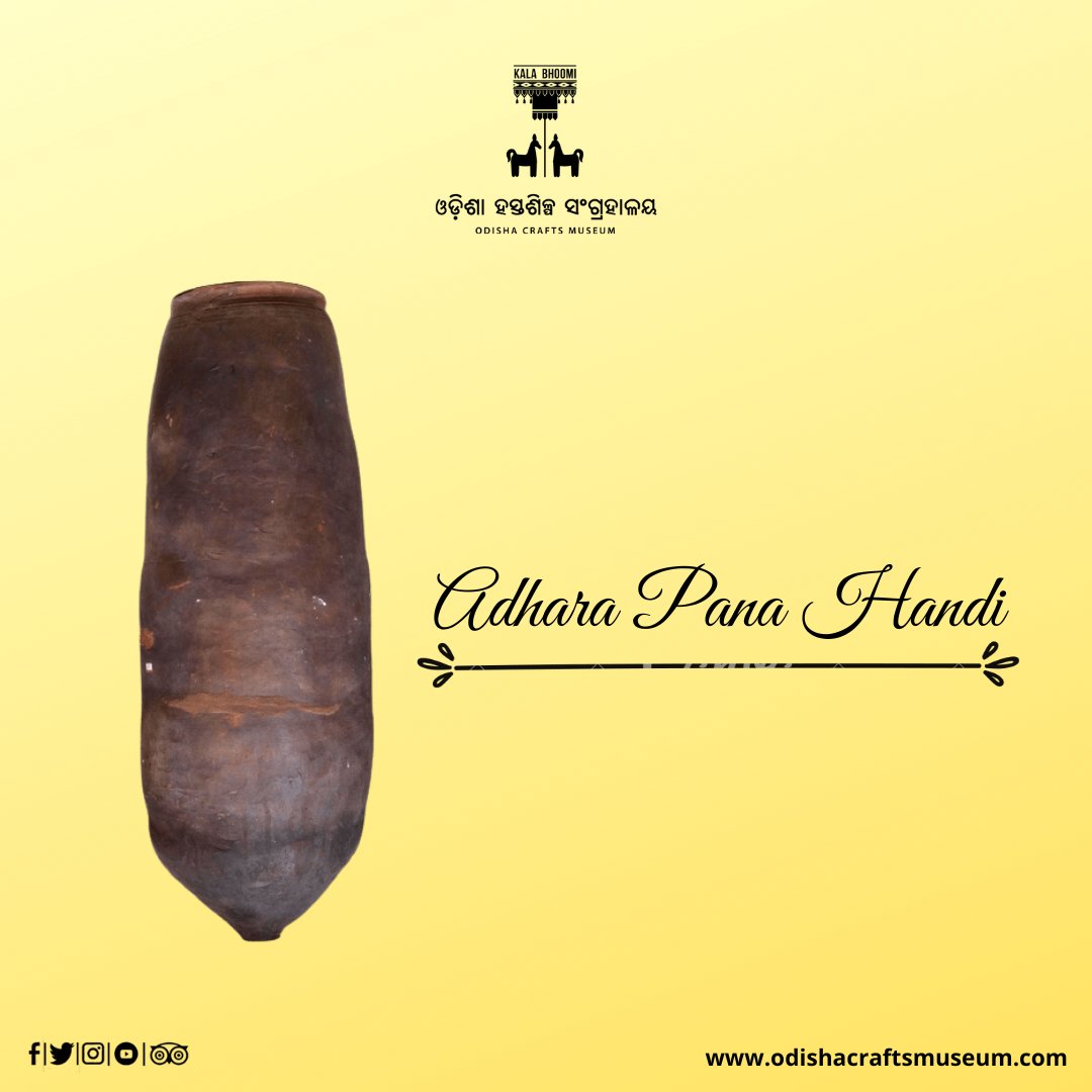 kalabhoomibbsr's tweet photo. During Rath Yatra, pana is offered to deities by using "Adhara Pana Handi".
#museum #museumvisit #museumwalk #odishacraftsmuseum #Handlooms #Handicrafts #odishatourism
@Sidac_Odisha @HTH_Odisha @odisha_tourism @BBSRBuzz https://t.co/1mi0zQdhOR