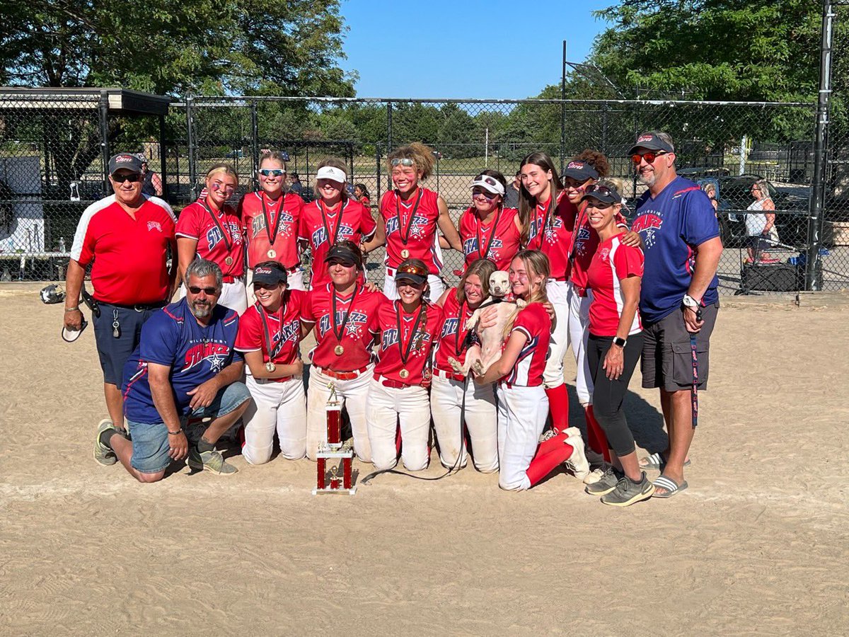 16uStarzz's tweet photo. Congrats to our Willoughby Starzz 16U Mazzolini @16uStarzz  Champions of the White bracket @ Big Red Blast Mentor Fast pitch Tourney.  A walk-off double secured the win after going into the bottom of extra innings in a ITB.  Team was down 5-9 and scored 5 to win it!! https://t.co/2KZaQjZW3u