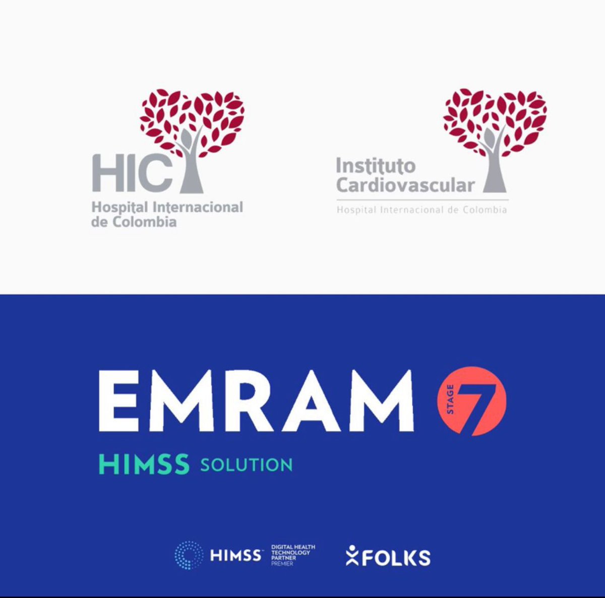 Fruizgomez's tweet photo. Felicitaciones al Hospital Internacional de Colombia Instituto Cardiovascular el primer hospital de Colombia en alcanzar el nivel 7 en el estándar EMRAM de HIMSS para el manejo digital de salud. @infopresidencia @MinSaludCol https://t.co/CvRNzaHg3S