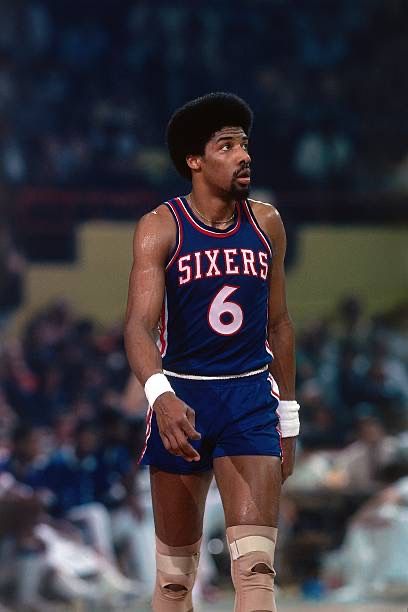 DR J JULIUS ERVING PHILADELPHIA 76ERS PHOTO BLUE JERSEY |  phillysportslegends