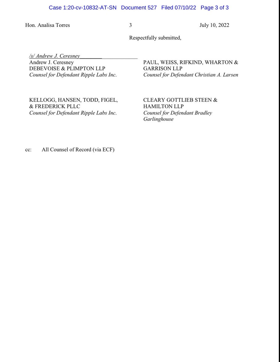 #XRPCommunity #SECGov v. #Ripple #XRP BREAKING: Defendants and SEC in brawl over expert reports. SEC is taking the “extreme position . . . that the names of its experts and any substantive criticism of their reports should be kept from public view.” Expedited briefing requested.