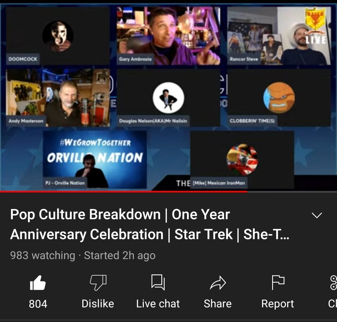 GNinjuh's tweet photo. 🛸 #Doomcock🐔 PRESENTS
#PopCultureBreakdown 🔴LIVE
#OneYear #Anniversary #Celebration | #StarTrek | #SheThor | #Orville!
BREAKING IT DOWN TONIGHT:
@doomcock
@GaryAmbrosia
#RancorSteve
@AndyMasterson6
@MrNailsin
@BenJGrimm64
@nation_orville
@MikeCanulSJ
https://t.co/acw4FHJXyI https://t.co/xoH84D0vuN