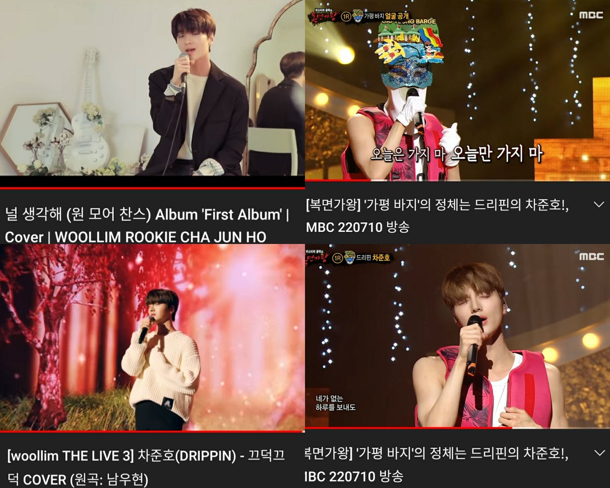 from cover songs on woollim the live to appeared on koms 😭 cha junho did that CHA JUNHO ATE!!! proud will be forever understatement with you chacha 🥺🤍 —#드리핀 #차준호 #DRIPPIN #chajunho