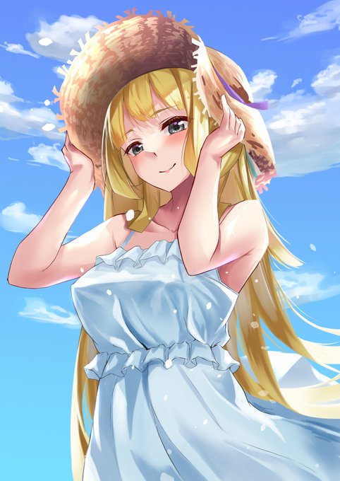 白ワンピいいですよね 