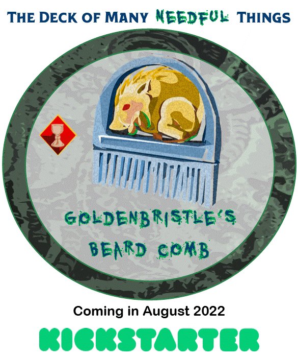 Deck of 52 cards of first items for your role playing campaign. Coming in August 2022 to Kickstarter <a href="/Kickstarter/">Kickstarter @ CES 🚀</a>  #drzeropresents   #deckofmanyneedfulthings #52needfulthings2022