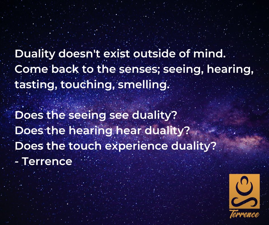 non_terry's tweet photo. The mind (thoughts) believe it knows what awareness or consciousness or beingness is. It can't know as it can't experience anything. Yet in the absence of mind You Are. Your direct experience is being, knowing, awareness-and it can only be found in the absence of mind.
- Terrence https://t.co/G0d9lgyZxz