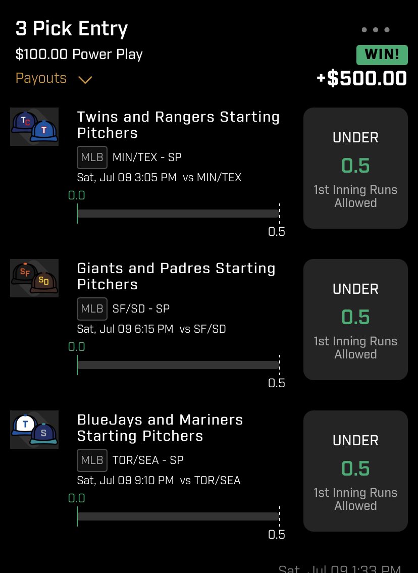 Chelboylocks's tweet image. Now that hockey season is over I’ve been trying something new… And my god I’m hot as a pistol, I’ve found my calling. New name is NRFI god and if you wanna see why see tomorrow’s play and lock in. @gavinmchughh you hear??? I’m the NRFI god! 
#PrizePicks #GamblingTwitter #NRFI