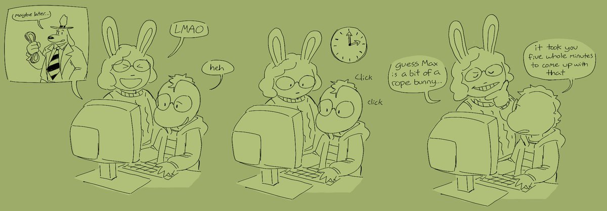 little comic about playing sam &amp; max hit the road with my friends 