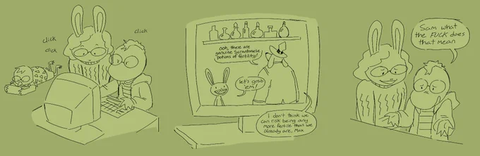 little comic about playing sam &amp; max hit the road with my friends 