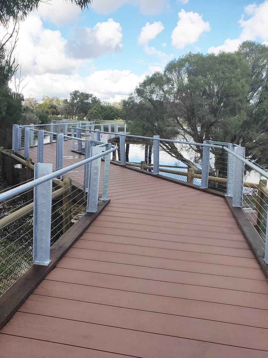 PermaStruct's tweet image. Here’s a quick look of a recent project that we did for Warradale Park in Western Australia, with the aid of both PermaStruct® and PermaTimber®! Using our 225 Decking and our PermaStruct® Handrails, we were able to create this beautiful jetty showing off the scenery! Looks great!