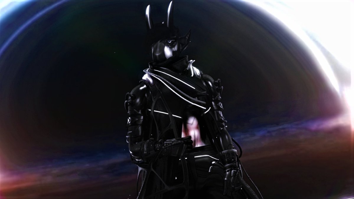 CharleyKhaos's tweet photo. Well... shader effects didn't really like the black and white environment.. but came out pretty good otherwise for my voidbeast (my poor laptop xD) #voidbeast #sl #secondlife #secondlifefurry #furryart #furry #space #cyber #photography #gshade #cyberpunk #alien https://t.co/rBoy9I680k