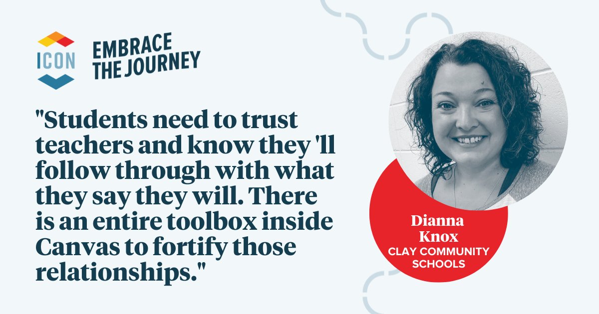 Relationships are the foundation of what educators do. @talkintechccs, a Technology Instructional Specialist at Clay Community Schools, will share how to leverage #CanvasLMS to help build relationships with students. 

Register for #InstructureCon 

bit.ly/3LjlnqE