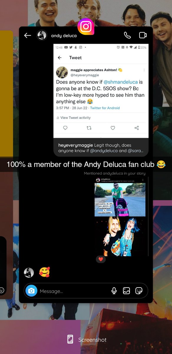 heyeverymaggie's tweet photo. My 5SOS adjacent flex 🥰
#5sos #andydeluca #saraheisman https://t.co/mX7xFBwOcl