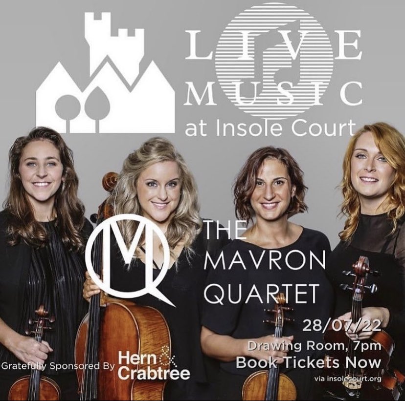 Insole Court (@insolecourt) on Twitter photo Nothing says ‘summer’ like a night of live music 🤩 🎵
🎻 <a href="/MavronQuartet/">The Mavron Quartet</a> are BACK and inviting you to an evening of escapism on 28/07/22, inside the Insole Court mansion.
🎟 Tickets £12 (£10 for Insole Court members) and are available to BOOK NOW
insolecourt.org/events/an-even… Nothing says ‘summer’ like a night of live music 🤩 🎵
🎻 <a href="/MavronQuartet/">The Mavron Quartet</a> are BACK and inviting you to an evening of escapism on 28/07/22, inside the Insole Court mansion.
🎟 Tickets £12 (£10 for Insole Court members) and are available to BOOK NOW
insolecourt.org/events/an-even…