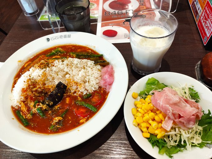 今日はスパイシーでいくぜ〜!🍛(っ ̑౪ ̑c)🥄 