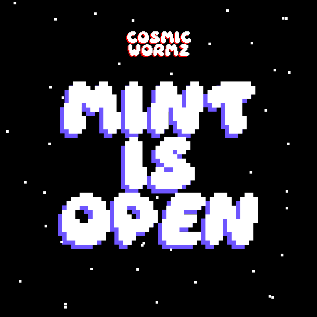 CosmicWormz's tweet photo. MINT IS OPEN!

Collect your WORMZ! 🪱

@StargazeZone https://t.co/uSD08fsSCt