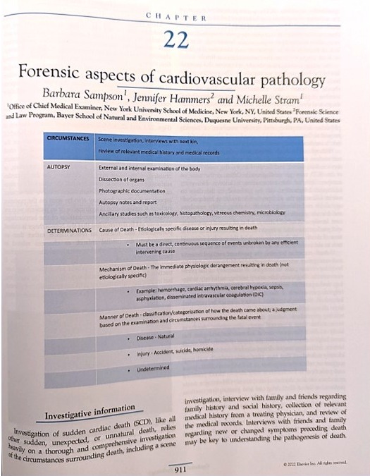 MountSinai_Path's tweet photo. Hey #PathTwitter #PathResidents! Do you get confused by all those #HeartPath findings in #autopsy? Dr. Barbara Sampson @BASampson, our very own versatile &amp; distinguished PD &amp; Vice Chair, answers all your questions in this book chapter! #CardiacPath #ForensicPath #pathmatch23 https://t.co/9pcUuae5X6