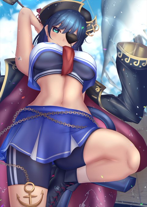 ロスワのチア衣装船長描いたった 