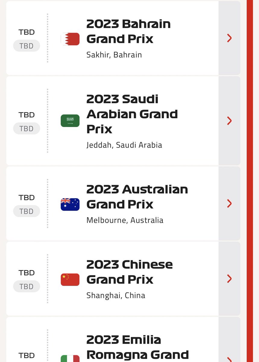 FastestPitStop's tweet photo. Looks like this will be the 2023 calendar! Notable things are:
- No Spa
- China is back, so no Kyalami (yet)
- Las Vegas before Abu Dhabi
- Zandvoort and Monza later on in the year
#FrenchGP #F1 #Formula1 https://t.co/tHz7RXhtvi
